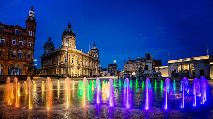 Fountains in Hull's Queen Victoria square